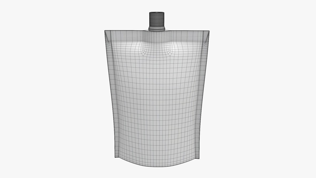 Blank Pouch Bag With Top Spout Lid Mock Up 04