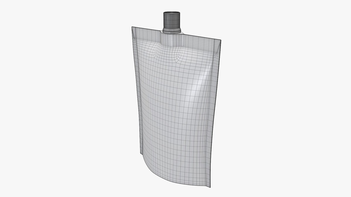 Blank Pouch Bag With Top Spout Lid Mock Up 04