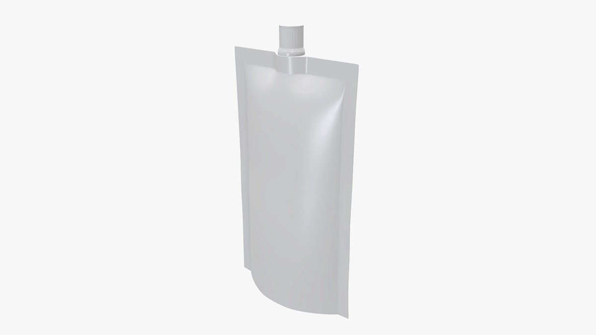 Blank Pouch Bag With Top Spout Lid Mock Up 05