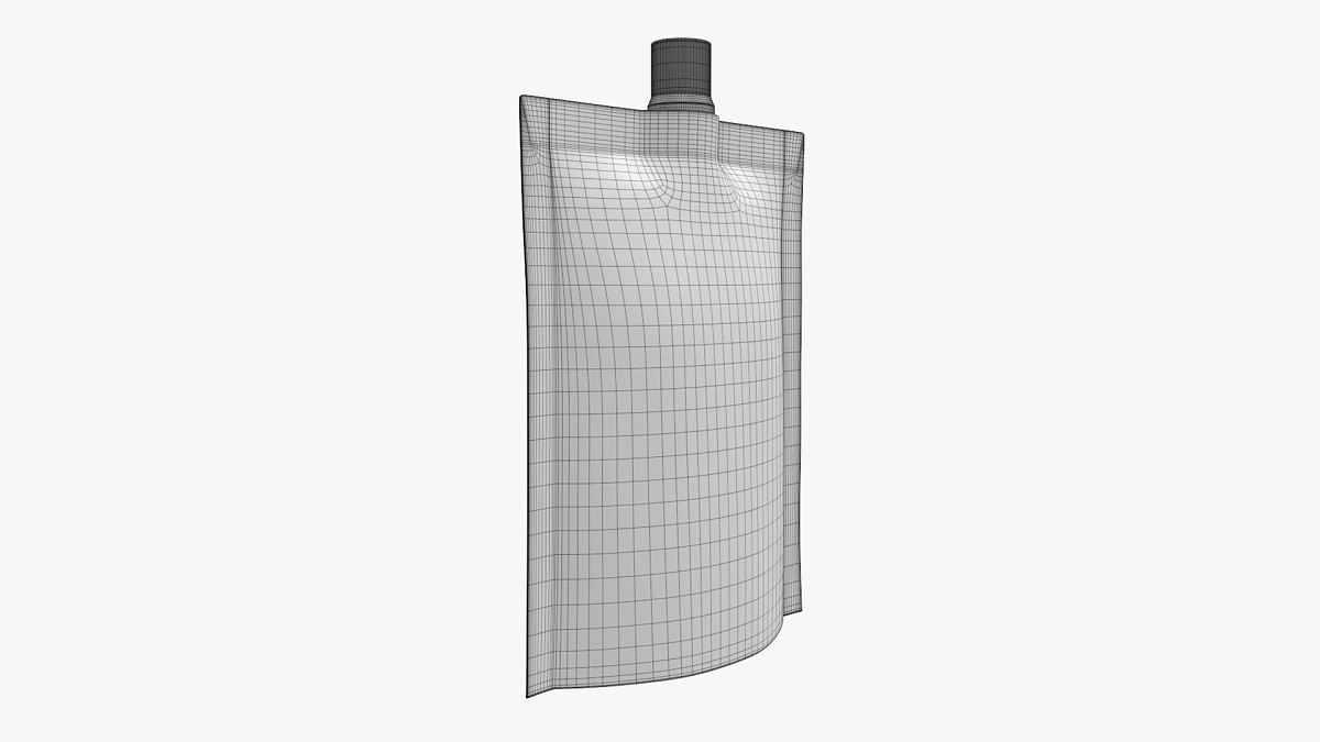 Blank Pouch Bag With Top Spout Lid Mock Up 07