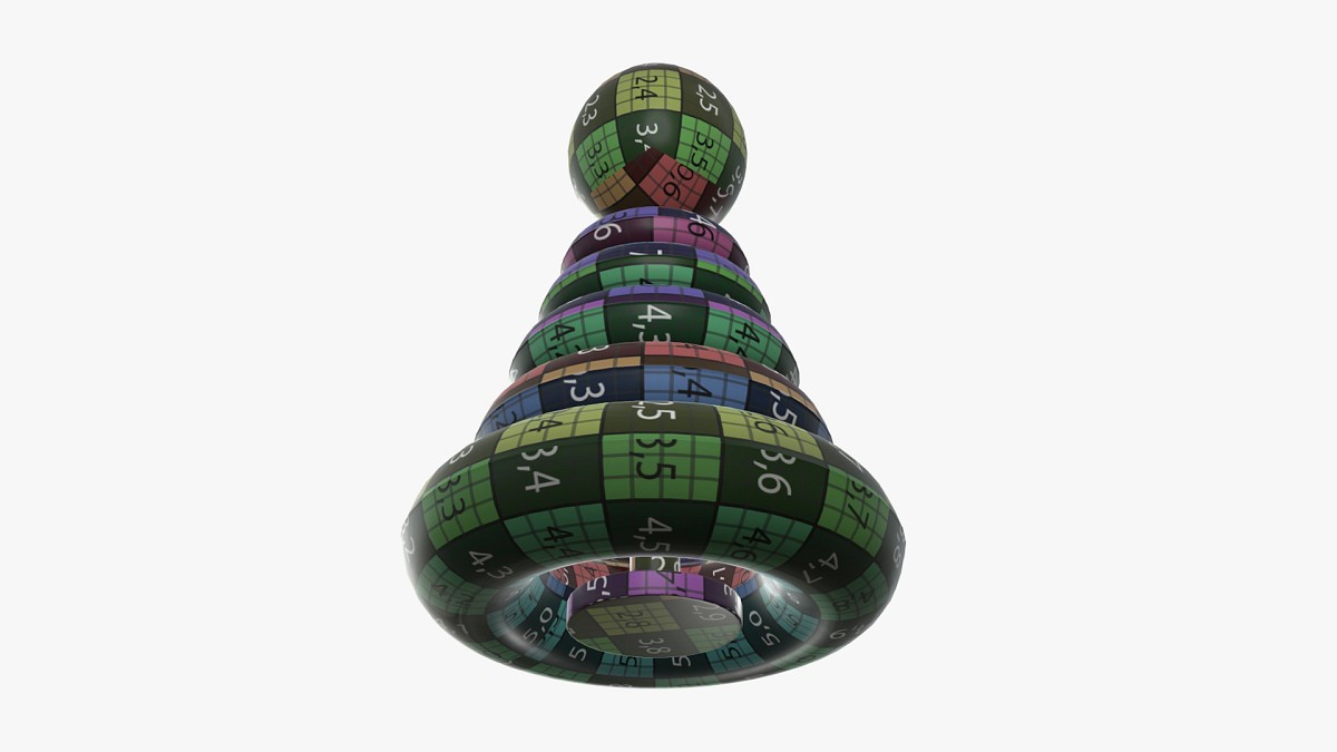 Pyramid colored toy