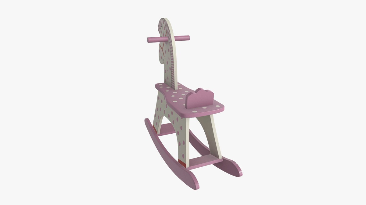 Rocking horse wooden toy 2