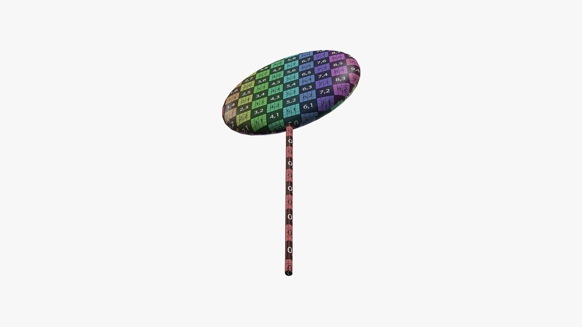 Round lollipop on stick
