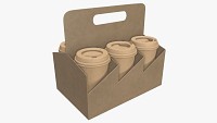 Biodegradable large paper coffee cup cardboard lid with holder