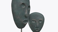 Human face sculptures