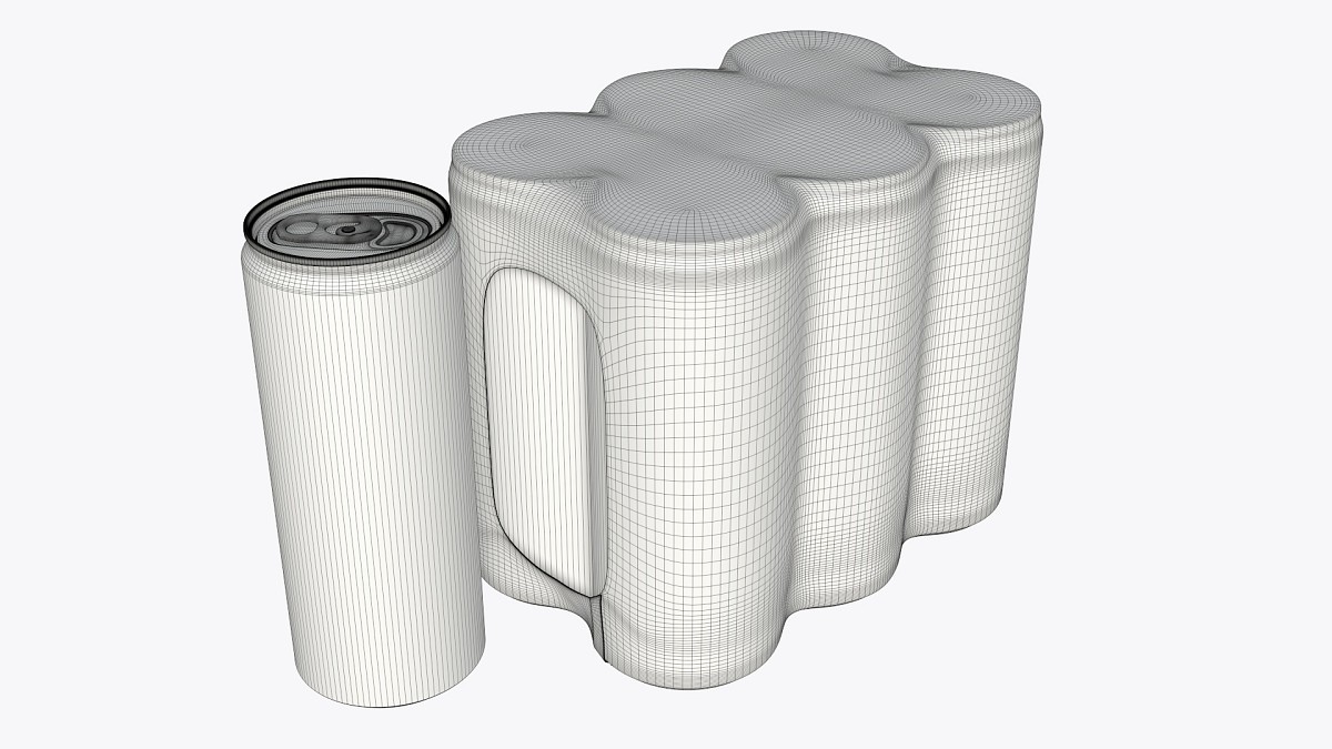 Packaging for six slim 250ml beverage soda cans