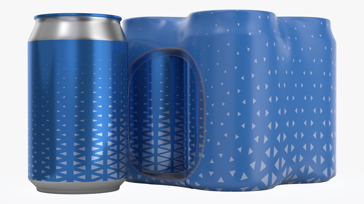 Packaging for standard four 330ml beverage soda beer cans