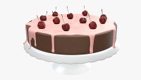 Cake with cherry top