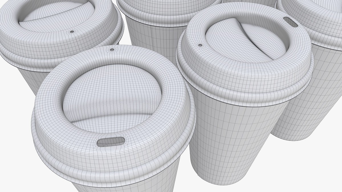 Biodegradable large paper coffee cup cardboard lid with holder