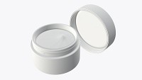 Cosmetics glass packaging face hand care cream opened