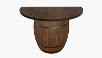 Wooden barrel console table