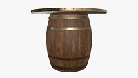 Wooden barrel console table
