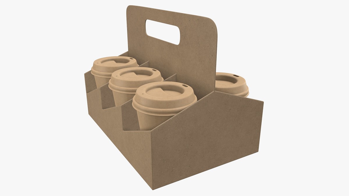 Biodegradable medium paper coffee cup cardboard lid with holder
