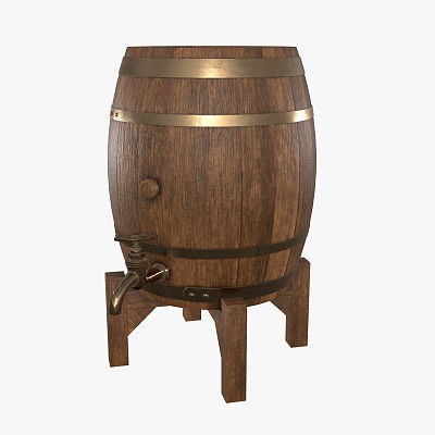 Wooden barrel for beer 02