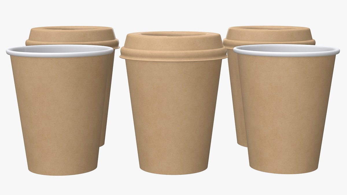 Biodegradable medium paper coffee cup cardboard lid with holder