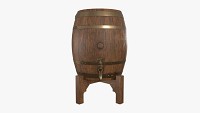 Wooden barrel for beer 02
