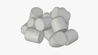 Marshmallows candy cylindrical shape
