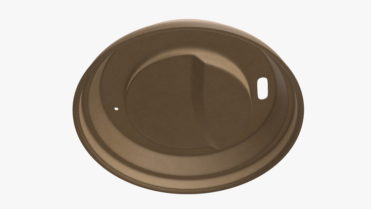 Biodegradable paper coffee cup lid
