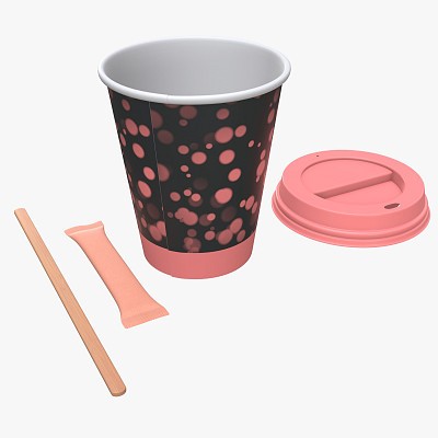 Paper cup lid sugar stick