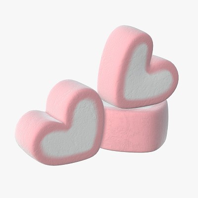 Marshmallows candy heart