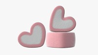 Marshmallows candy heart shape