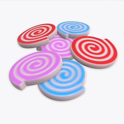 Colorful spiral shape can