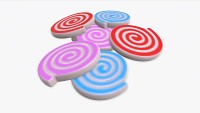 Colorful spiral shape candies