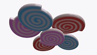 Colorful spiral shape candies