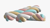 Marshmallows colorful candy spiral shape