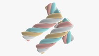 Marshmallows colorful candy spiral shape