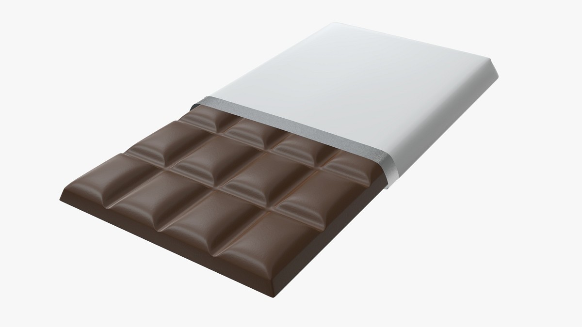 Chocolate bar brown packaging opened 01