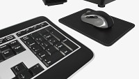 Computer monitor keyboard mouse pad speakers woofer set