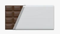 Chocolate bar brown packaging opened 02