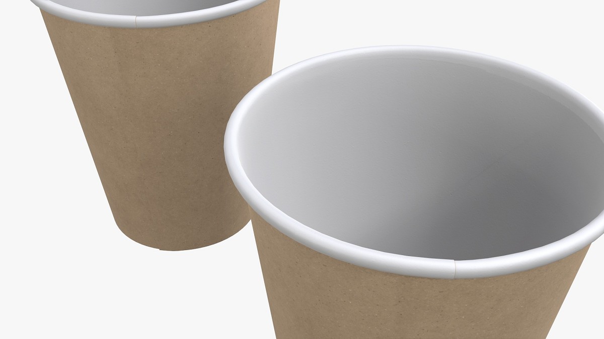 Recycled medium paper coffee cup plastic lid and holder