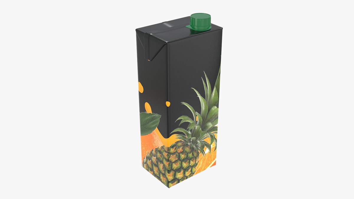 Juice cardboard box packaging with cap 1500ml