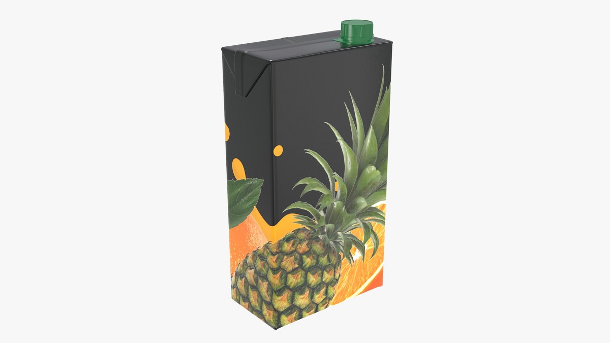 Juice cardboard box packaging with cap 2000ml
