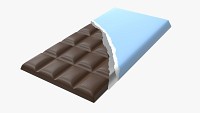 Chocolate bar brown packaging opened 04