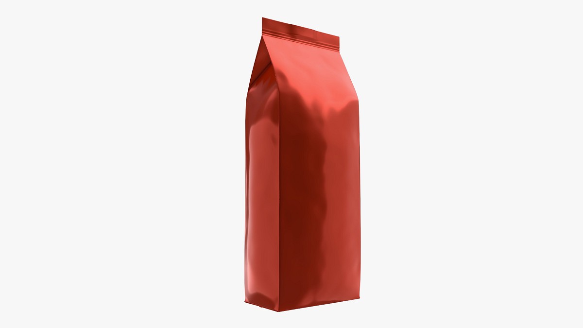 Plastic coffee bag package packet large mock-up