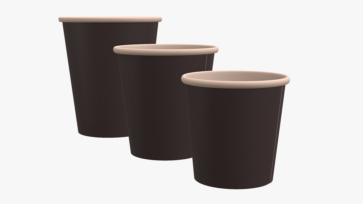 Recycled small paper coffee espresso cups