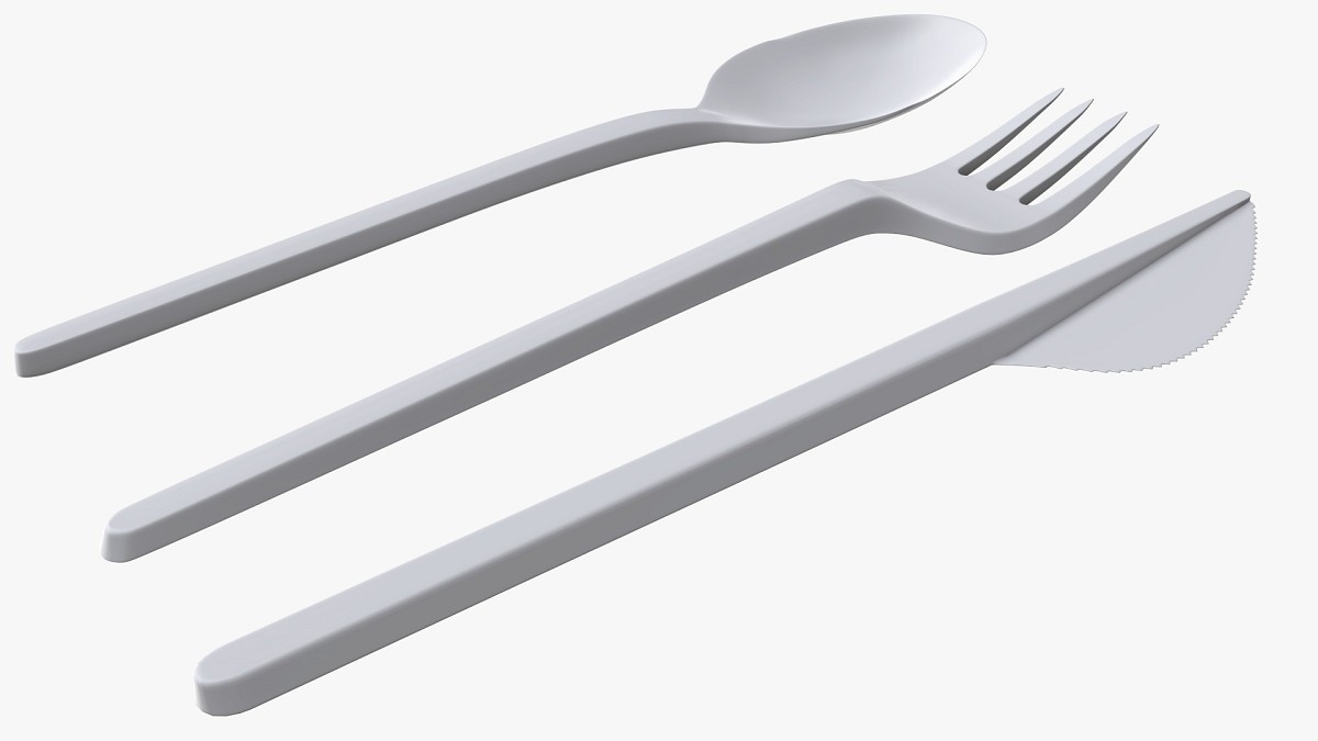 Plastic spoon fork knife tableware