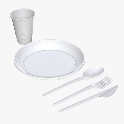 Plastic tableware set 