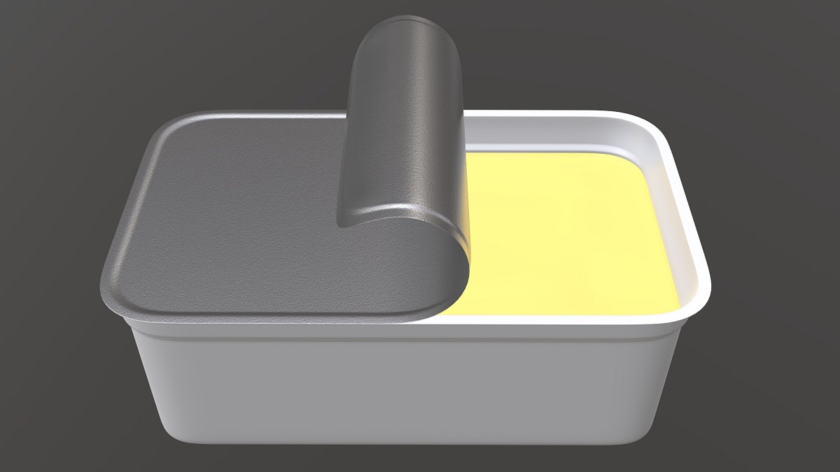 Margarin rectangular package 03