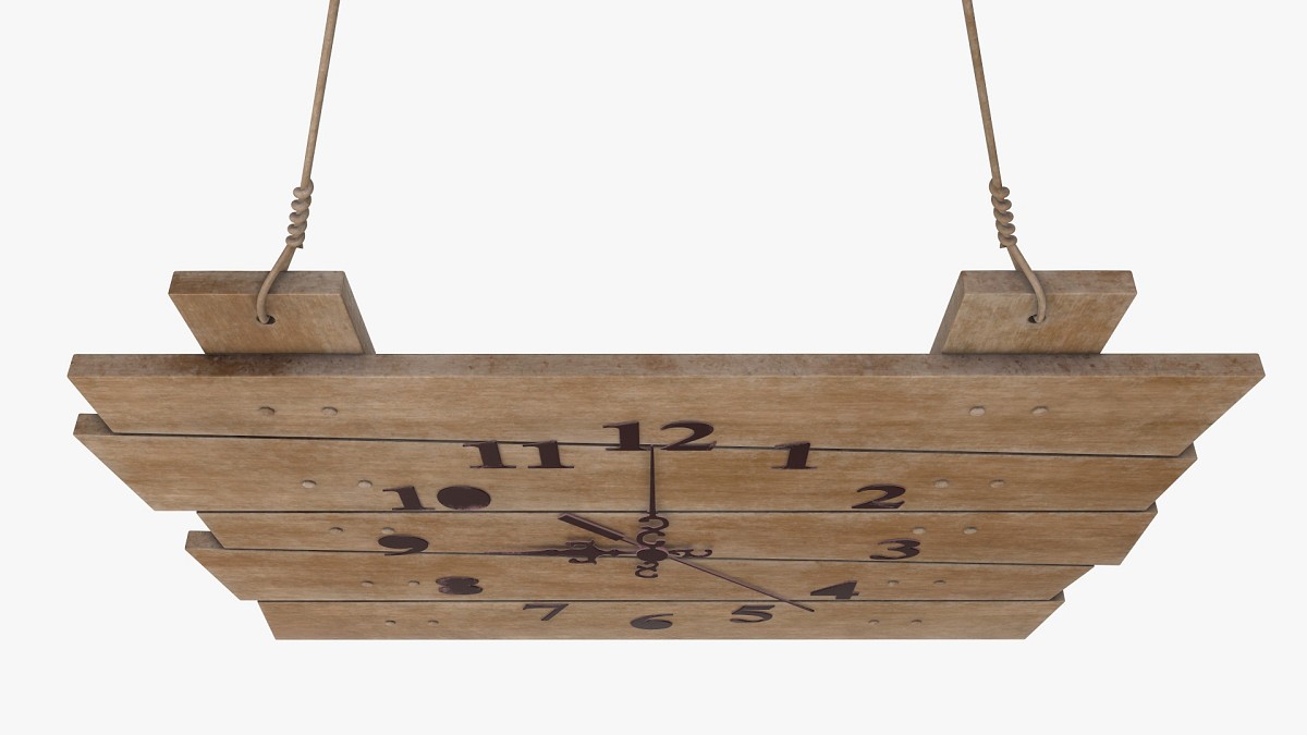 Wooden wall clock modern