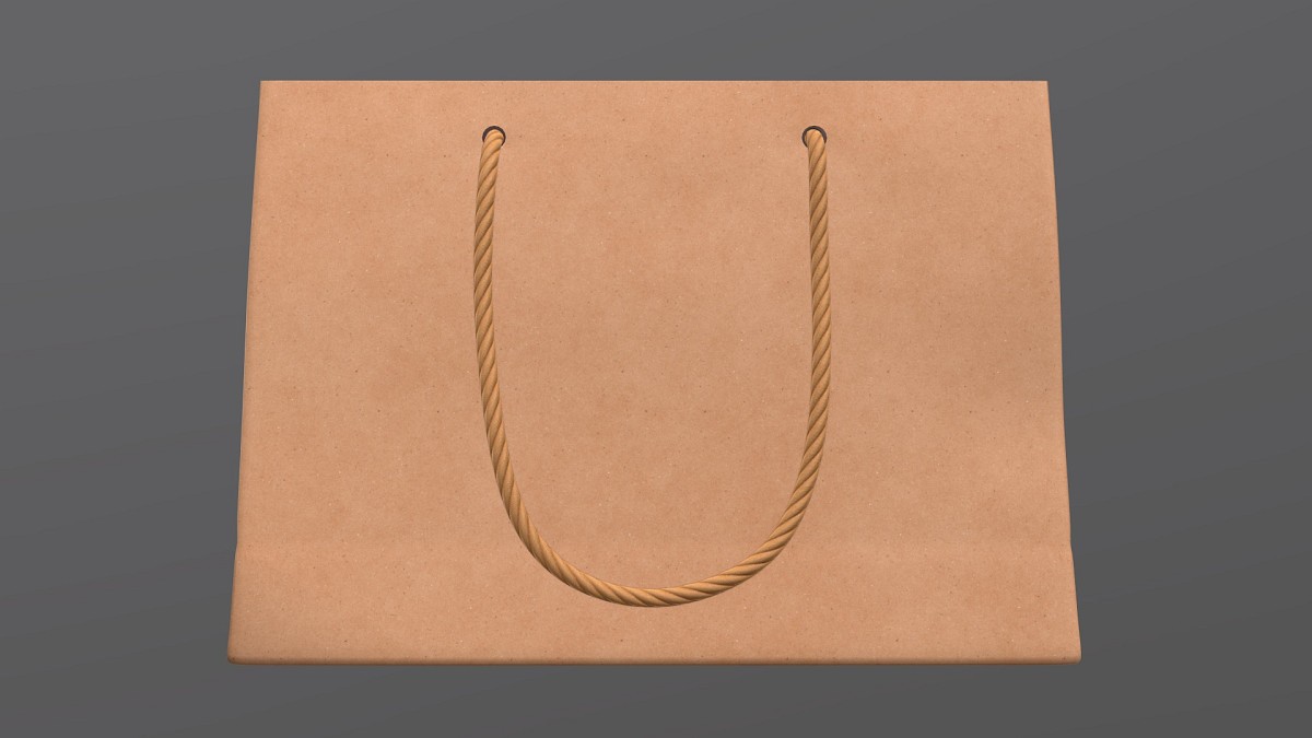 Paper bag medium with string handle