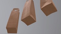 Paper bag slim with handle