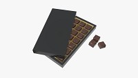 Blank sweets package with chocolate candy mock up