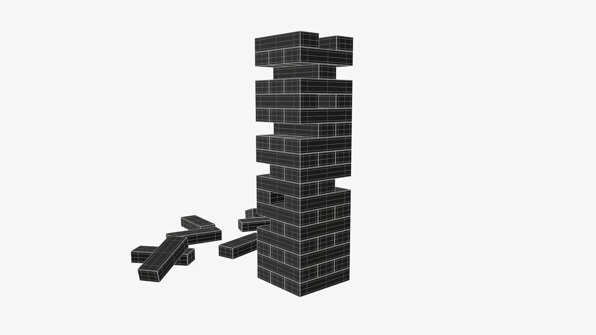 Tower blocks game wooden