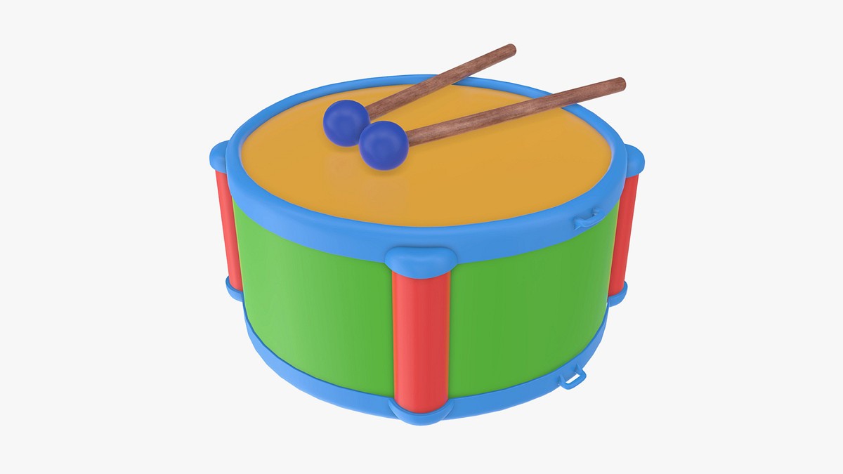 Toy drum with sticks