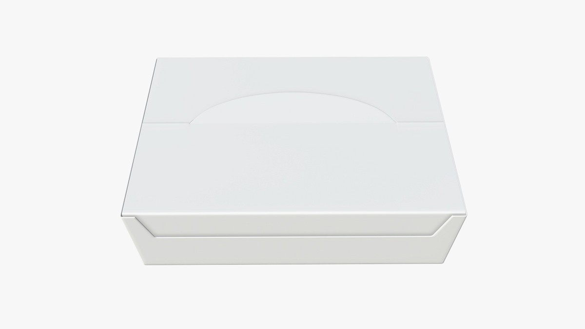 Package blank white closed mock up