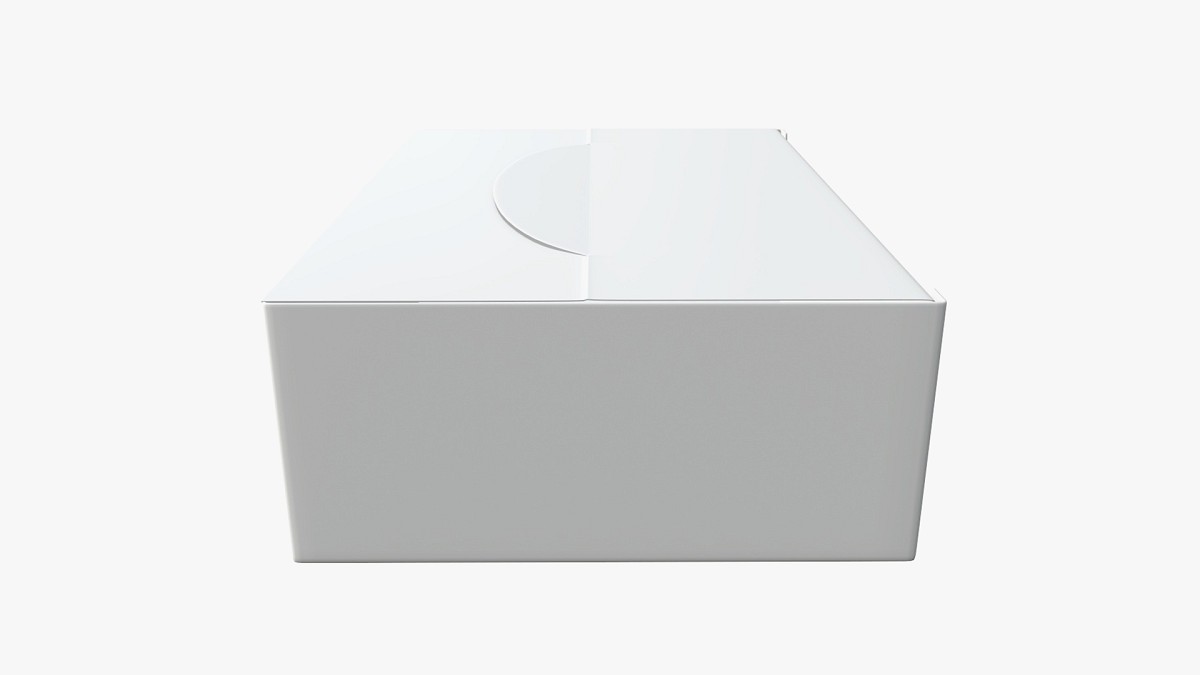 Package blank white closed mock up